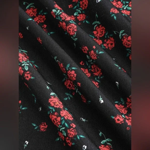 Cider NYAR'S FLORAL SWEETHEART SPLIT MIDI DRESS - Picture 9 of 16